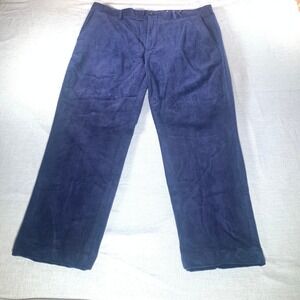Brooks Brothers Clark Navy Corduroy Pants Mens W38 L32 Cuffed Fits Length 29